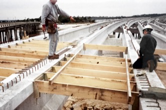Framing bridge deck with BORG Hangers