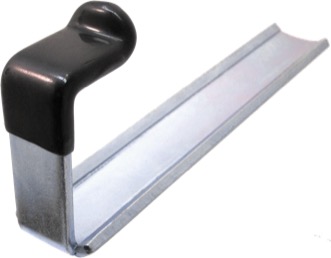 Zinc-plated slide handle with plastic dip-coated end