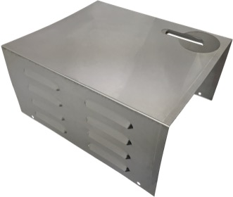 Stamped steel louver unit