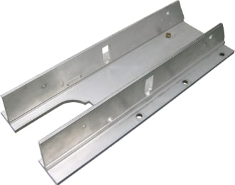 Aluminum extrusion with piercings through all three surfaces