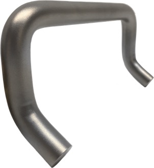 Solid bar handrail with a bead-blasted finish